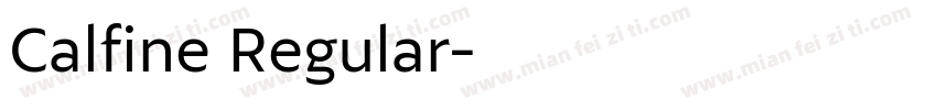 Calfine Regular字体转换